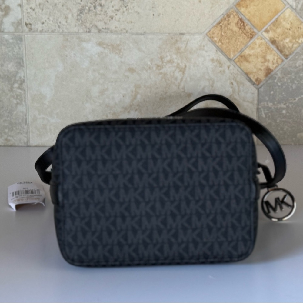 Michael Kors Kimberly Small Bucket Crossbody Bag MK Black - Picture 9 of 14